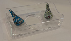 Tissue Box Plexi with 2 Birds Qishani (D24W12H5cm)