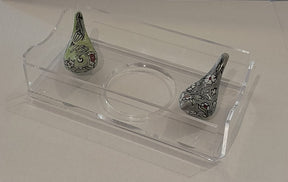 Tissue Box Plexi with 2 Birds Qishani (D24W12H5cm)