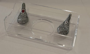 Tissue Box Plexi with 2 Birds Qishani (D24W12H5cm)