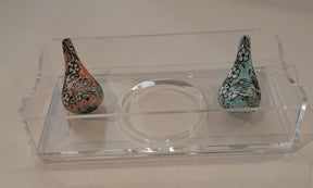 Tissue Box Plexi with 2 Birds Qishani (D24W12H5cm)