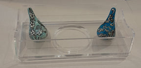 Tissue Box Plexi with 2 Birds Qishani (D24W12H5cm)
