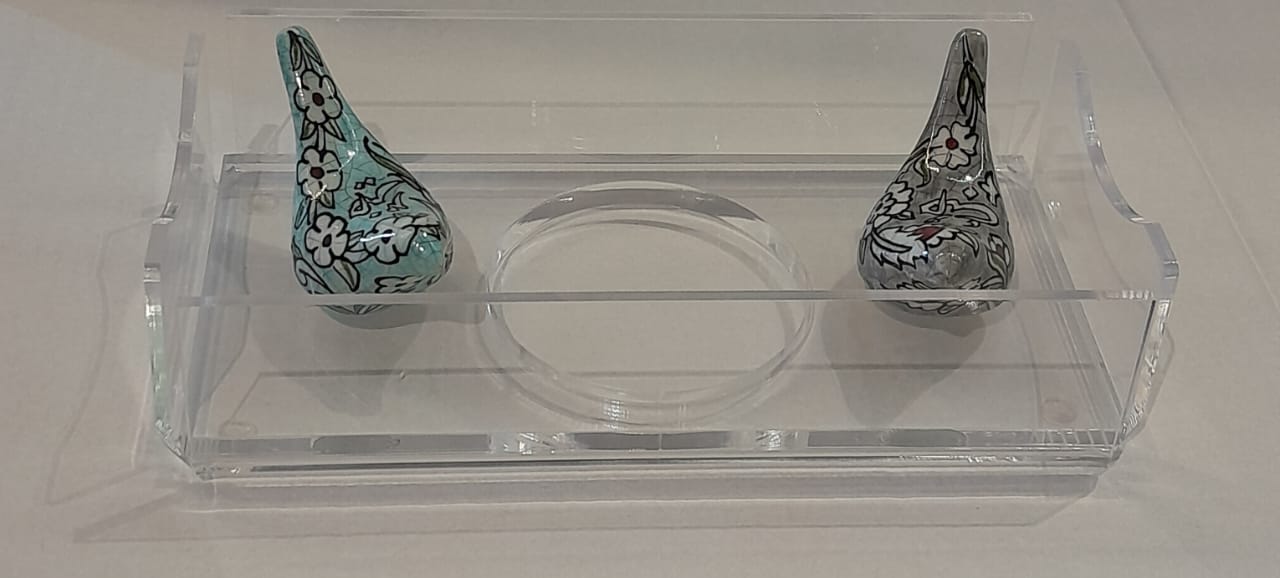 Tissue Box Plexi with 2 Birds Qishani (D24W12H5cm)