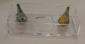 Tissue Box Plexi with 2 Birds Qishani (D24W12H5cm)