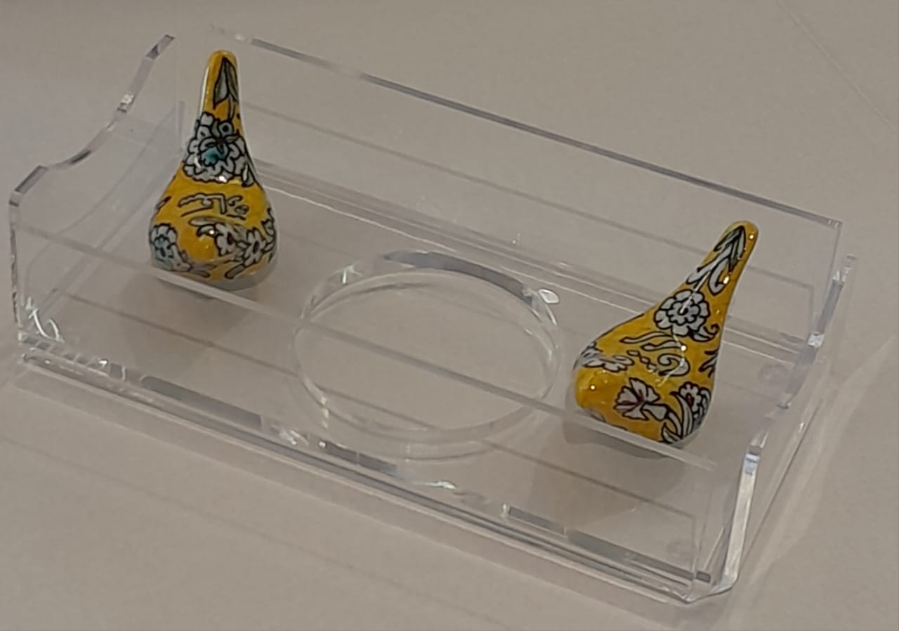 Tissue Box Plexi with 2 Birds Qishani (D24W12H5cm)