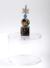 Box Round/Square Plexi with Semi Precious Stones