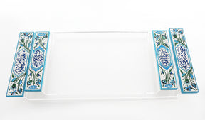 Tray Plexi with Hand Painted Handles Calligraphy