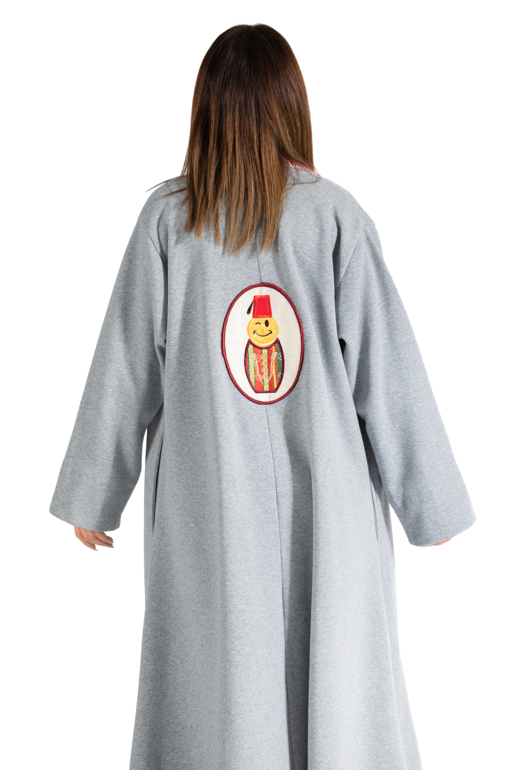 kimono fleece arabic cut