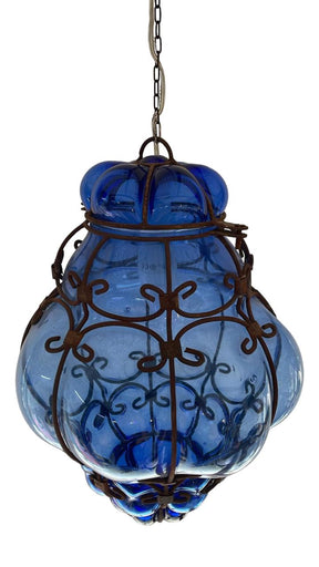 Lamp Hand Blown Glass With Metal (25*35cm)