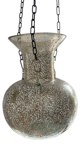 Jar Lamp Hand Blown Glass with Aghabani (32*27cm)
