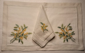 Placemat with Napkins Polycotton Embroidered- Category 1
