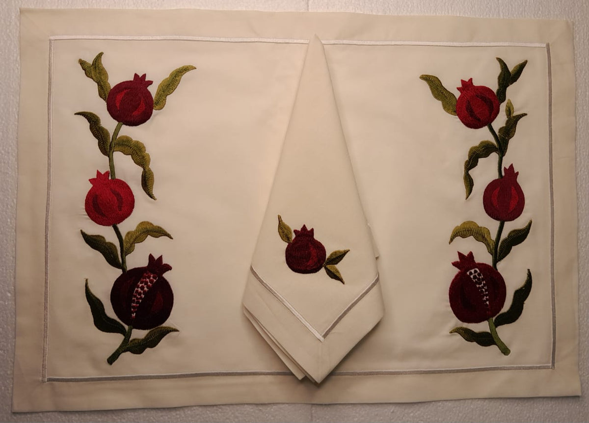 Placemat with Napkins Polycotton Embroidered- Category 1