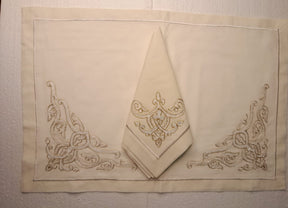 Placemat with Napkins Polycotton Embroidered- Category 1