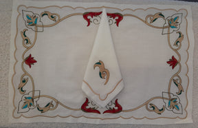 Placemat with Napkins Polycotton Embroidered- Category 1