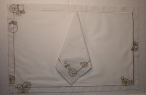 Placemat with Napkins Polycotton Embroidered- Category 1