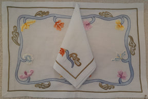 Placemat with Napkins Polycotton Embroidered- Category 1