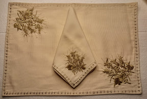 Placemat with Napkins Polycotton Embroidered-Category 4