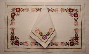 Placemat with Napkins Polycotton Embroidered-Category 4