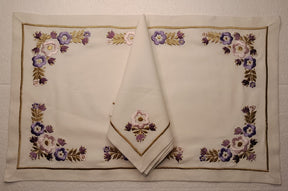 Placemat with Napkins Polycotton Embroidered-Category 4