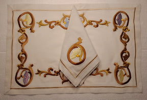 Placemat with Napkins Polycotton Embroidered-Category 4