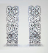 Pair of Shelves Perforated Solid Walnut Wood Inlay Seashell Mother Of Pearl With Tin + Marble