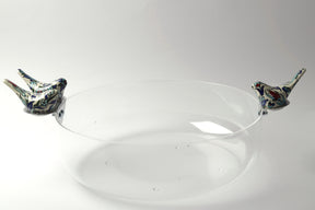 Salad Handmade Bowl Plexi with Birds Qishani