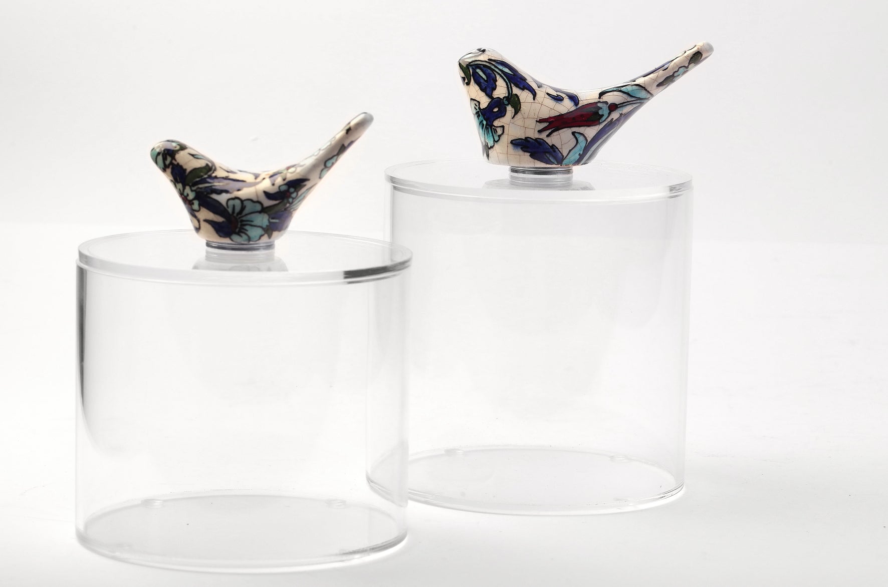 Box Handmade Round Plexi + Bird Qishani