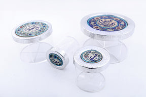 Box Round Hand Hammered Aluminum + Qishani / Brass+ Qishani