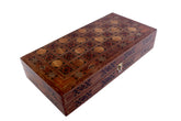 Backgammon and Chess Natural Wood Marquetry
