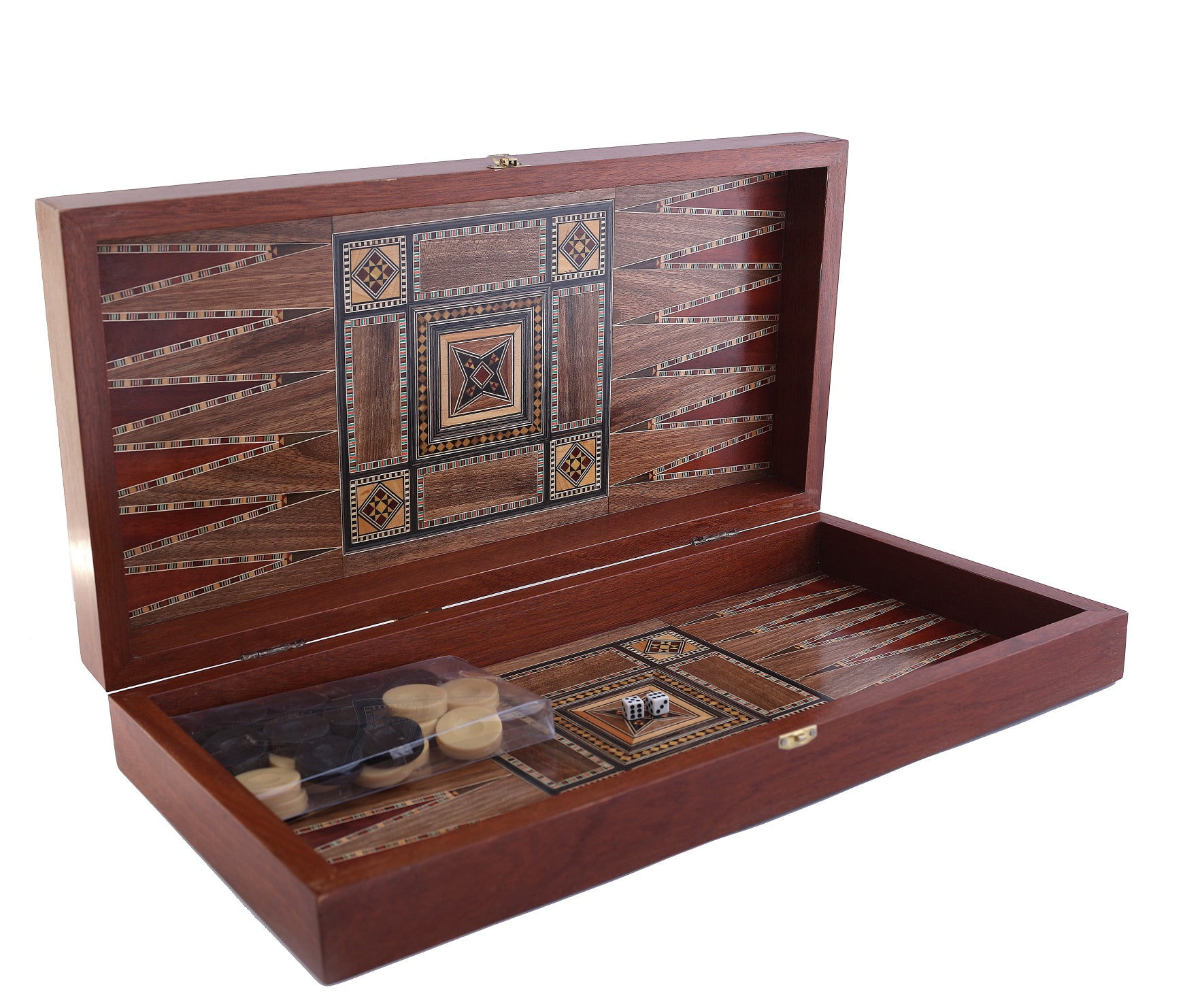 Backgammon Natural Wood Marquetry