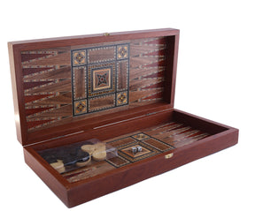 Backgammon Natural Wood Marquetry