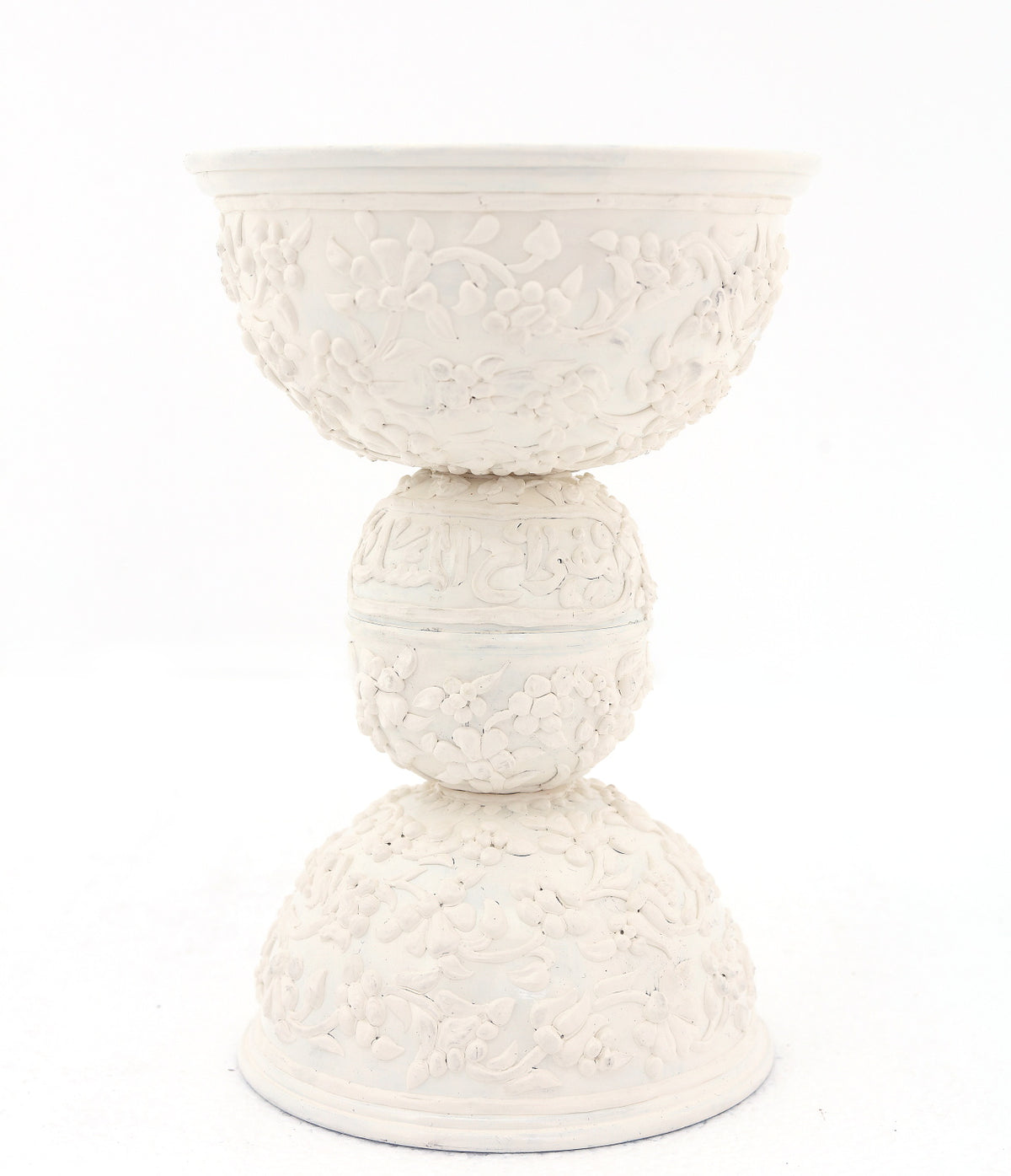 Mabkhara Hand Hammered Aluminum with White Handmade Enamels