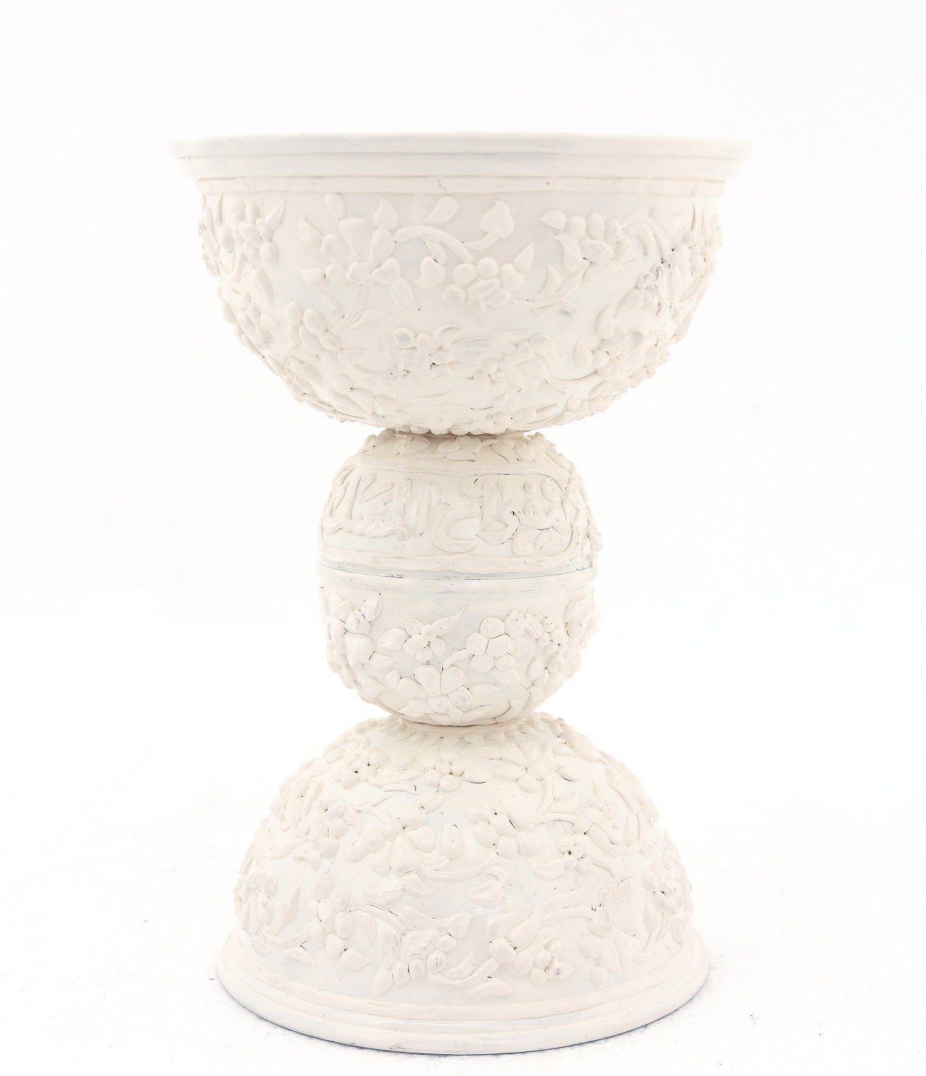 Mabkhara Hand Hammered Aluminum with White Handmade Enamels