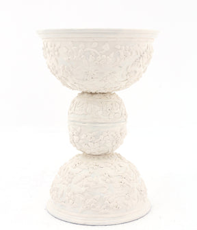 Mabkhara Hand Hammered Aluminum with White Handmade Enamels