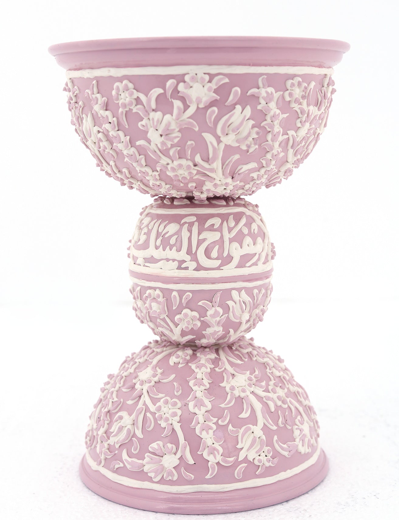 Mabkhara Hand Hammered Aluminum with White Handmade Enamels