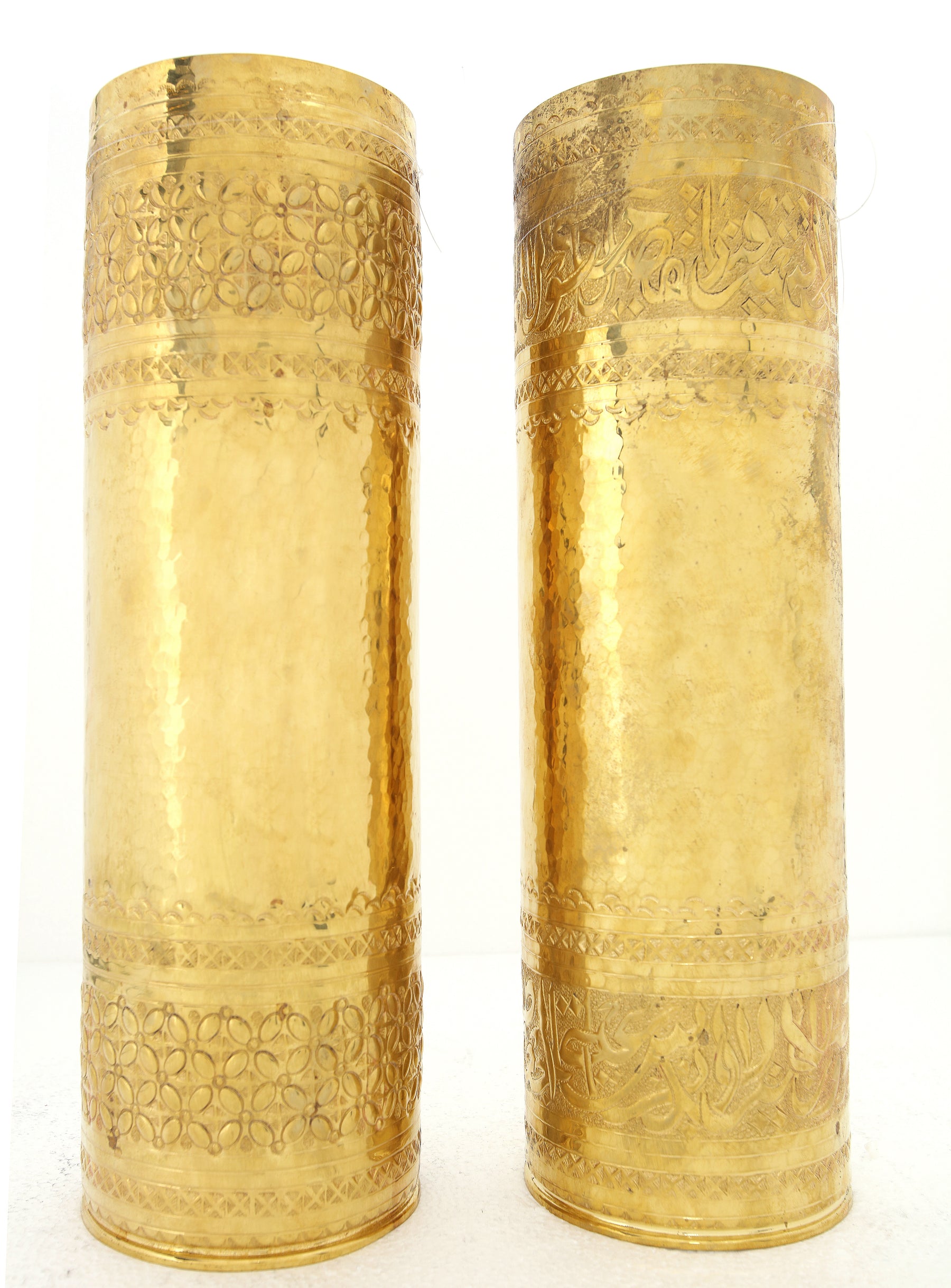 Vase Hand Hammered Brass H40cm