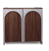 Buffet Arches Solid Walnut Wood Inlay Seashell Mother Of Pearl With Tin