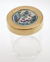 Box Round Hand Hammered Aluminum + Qishani / Brass+ Qishani