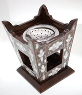 Mabkhara Hand Hammered Aluminum Trophy Wood with Sadaf