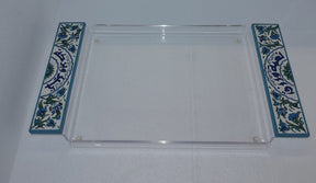 Tray Plexi with Hand Painted Handles Calligraphy