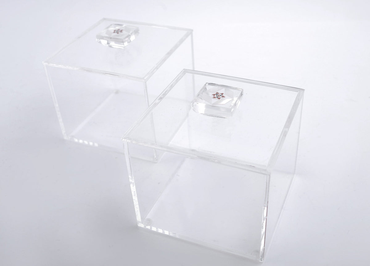 Box Plexi 12*12cm  Handle Sadaf Resine