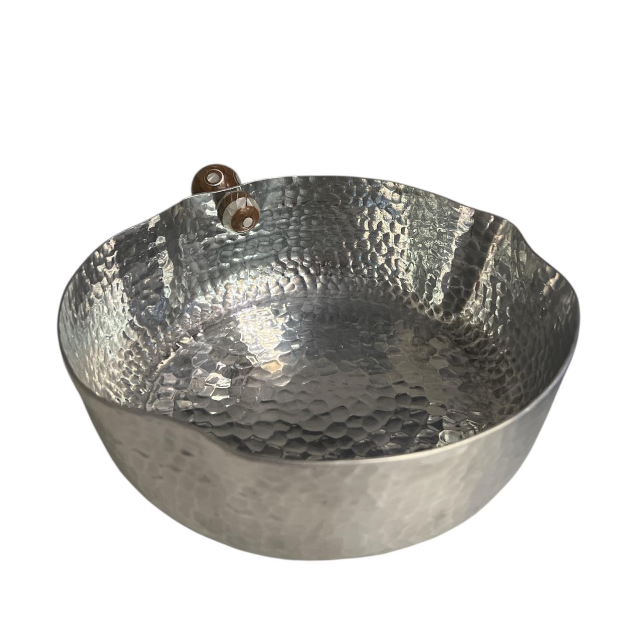 Serving Dish Aluminium With 2 Balls Sadaf Small (25-30cm)