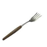 Serving Fork Olive Wood with Bone and Tin