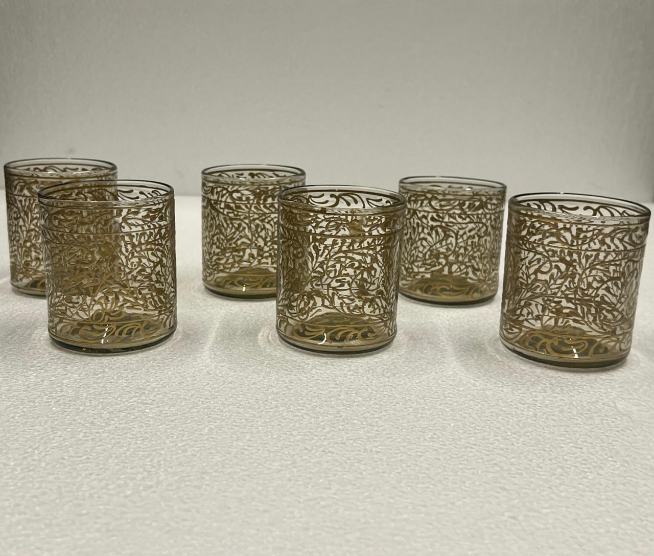 Hand Blown Hand Painted Straight Glass (6pcs)-(D8H9cm)