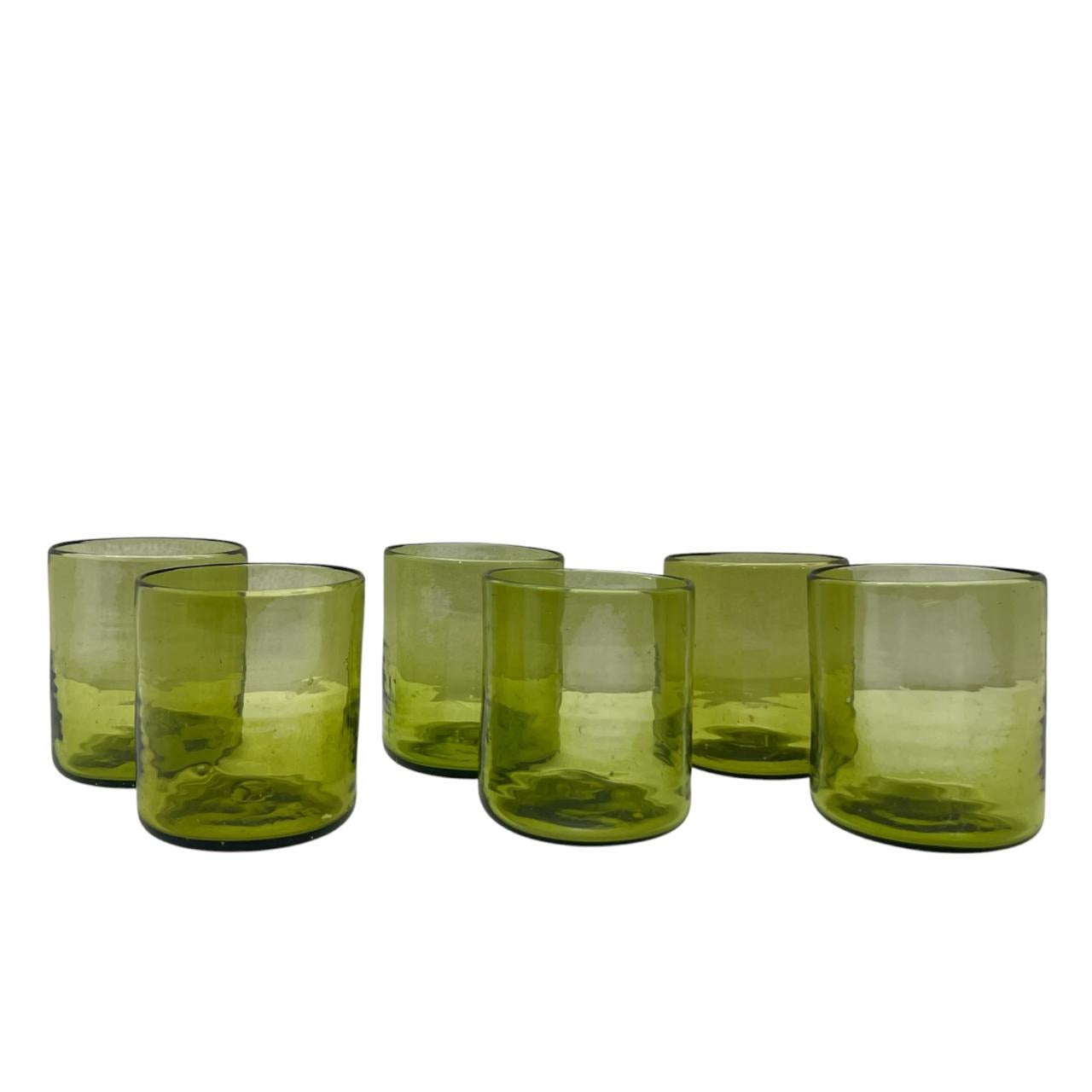 Hand Blown Glass Short Plain (6pcs)