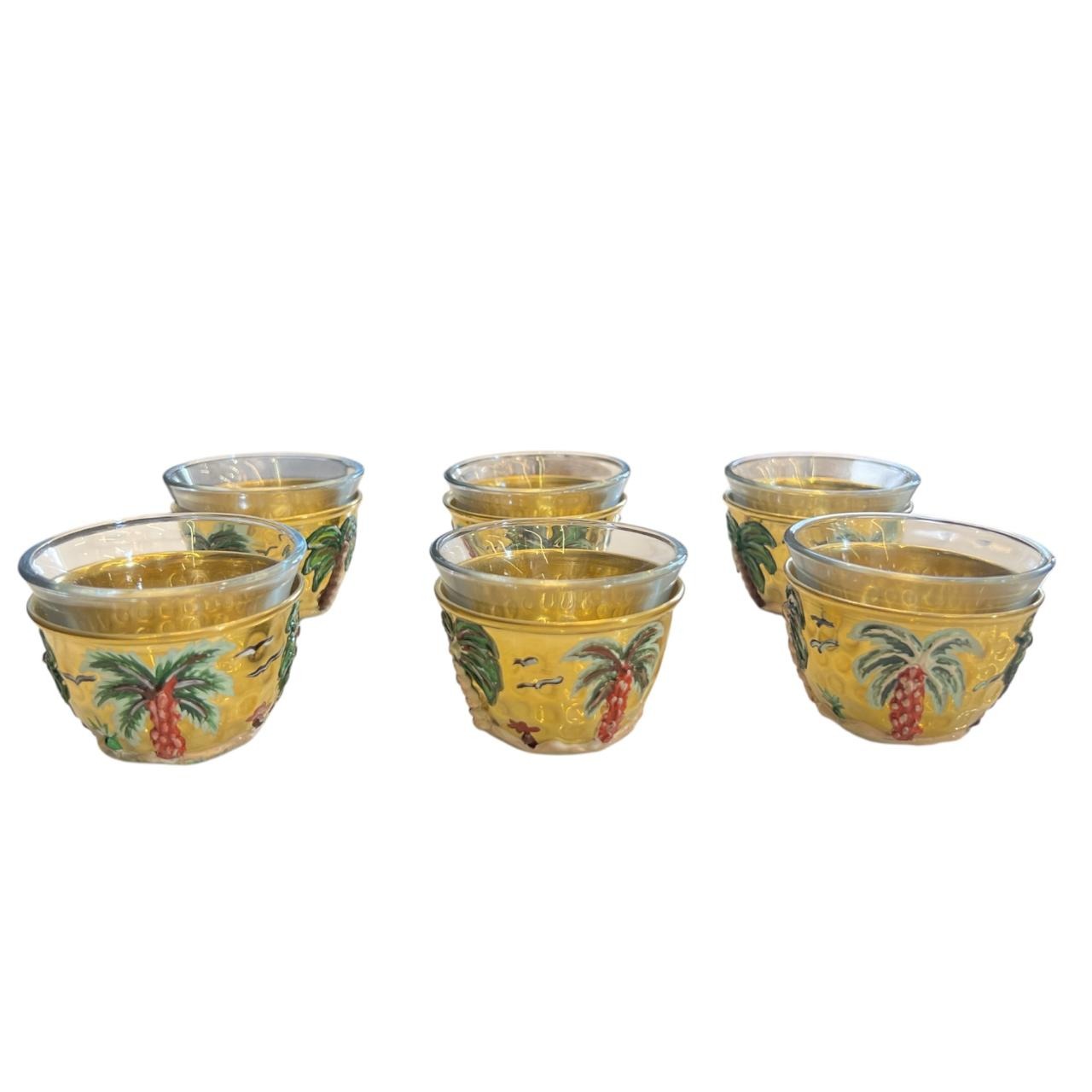 Arabic Coffee Cup Brass Mina Palm (6pcs)
