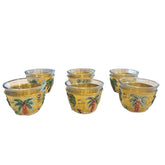 Arabic Coffee Cup Brass Mina Palm (6pcs)
