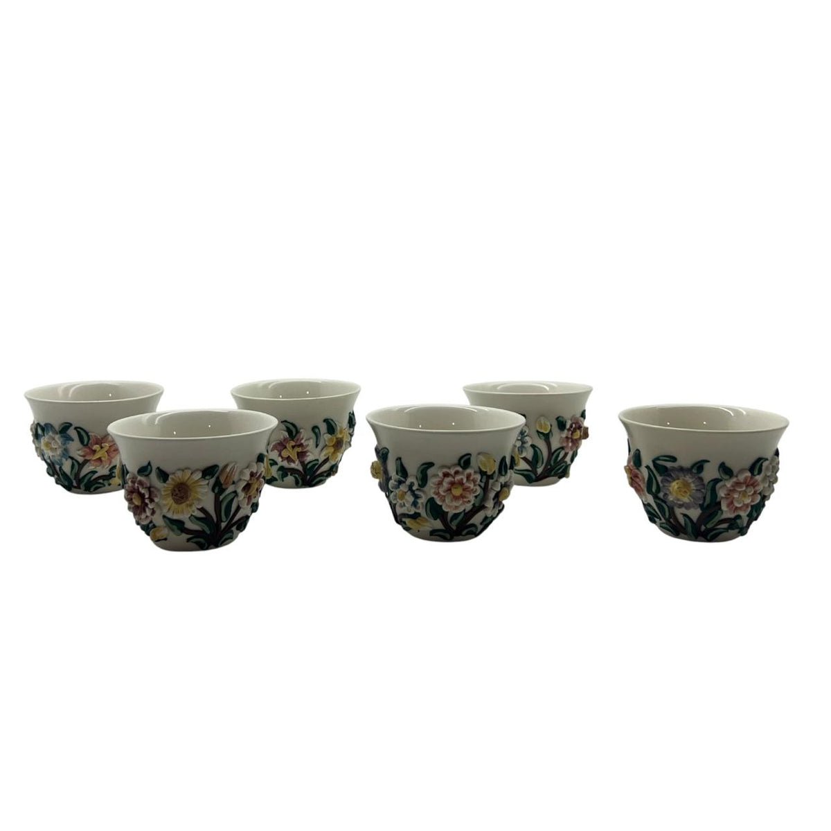 Arabic Coffee Cup Mina Flowers Multicolored (6pcs)