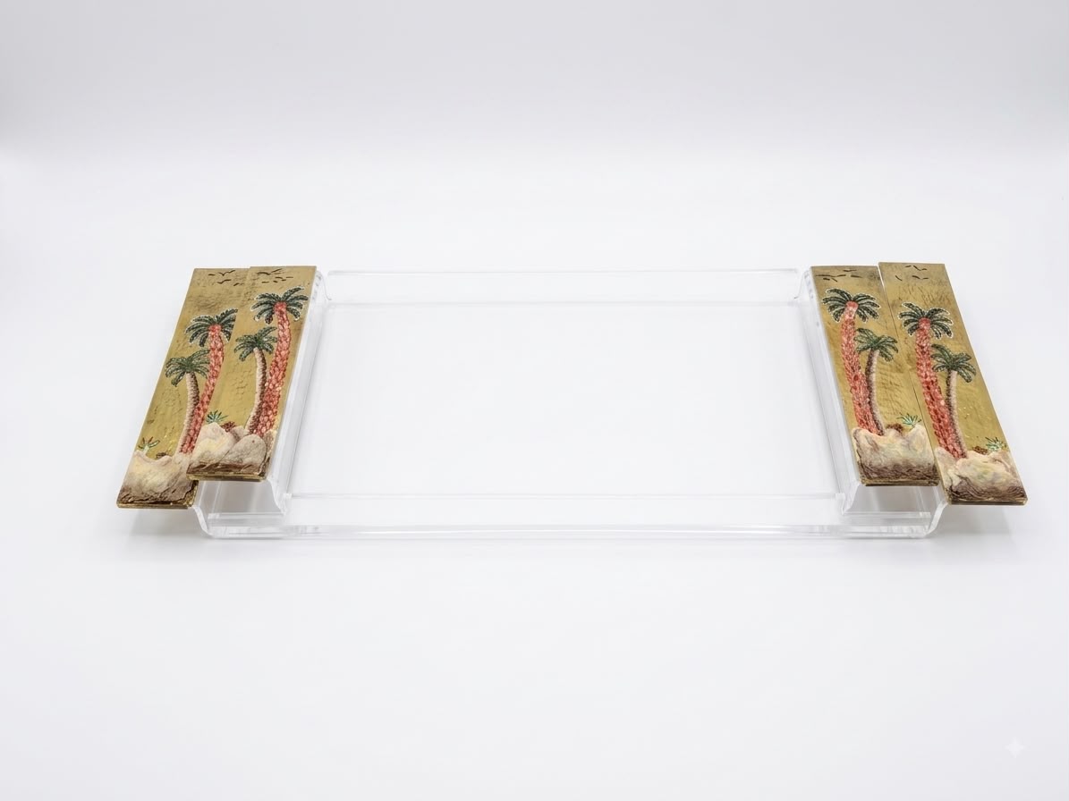 Tray Plexi Hand Painted Mina Palm