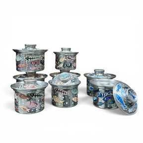 Casserole Straight Aluminium  Fish Hand Painted