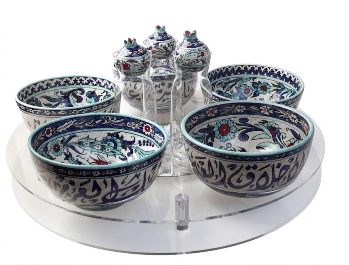 Organizer Plexi with Ichani Bowls For Salad Set